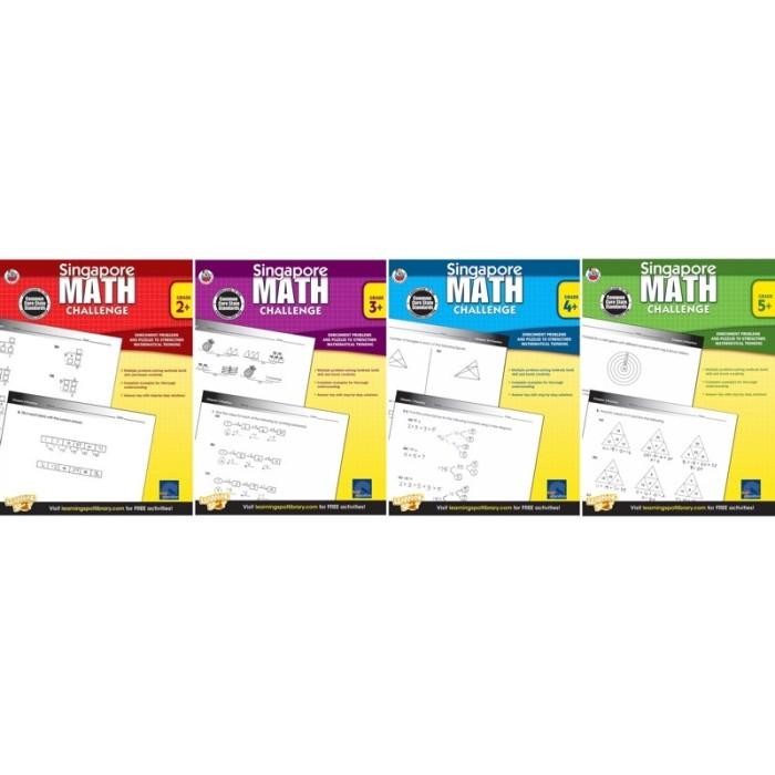 PHYSICAL BOOK Singapore MATH Challenge & Word Probles - Challenge เกรด 2+