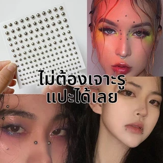 เจาะคิ้ว เจาะปาก ไม่ต้องเจาะ มีกาวในตัว ซีกโลก แฟชั่นเซ็กซี่ สไตล์ยุโรปและอเมริกา มีหลายขนาด