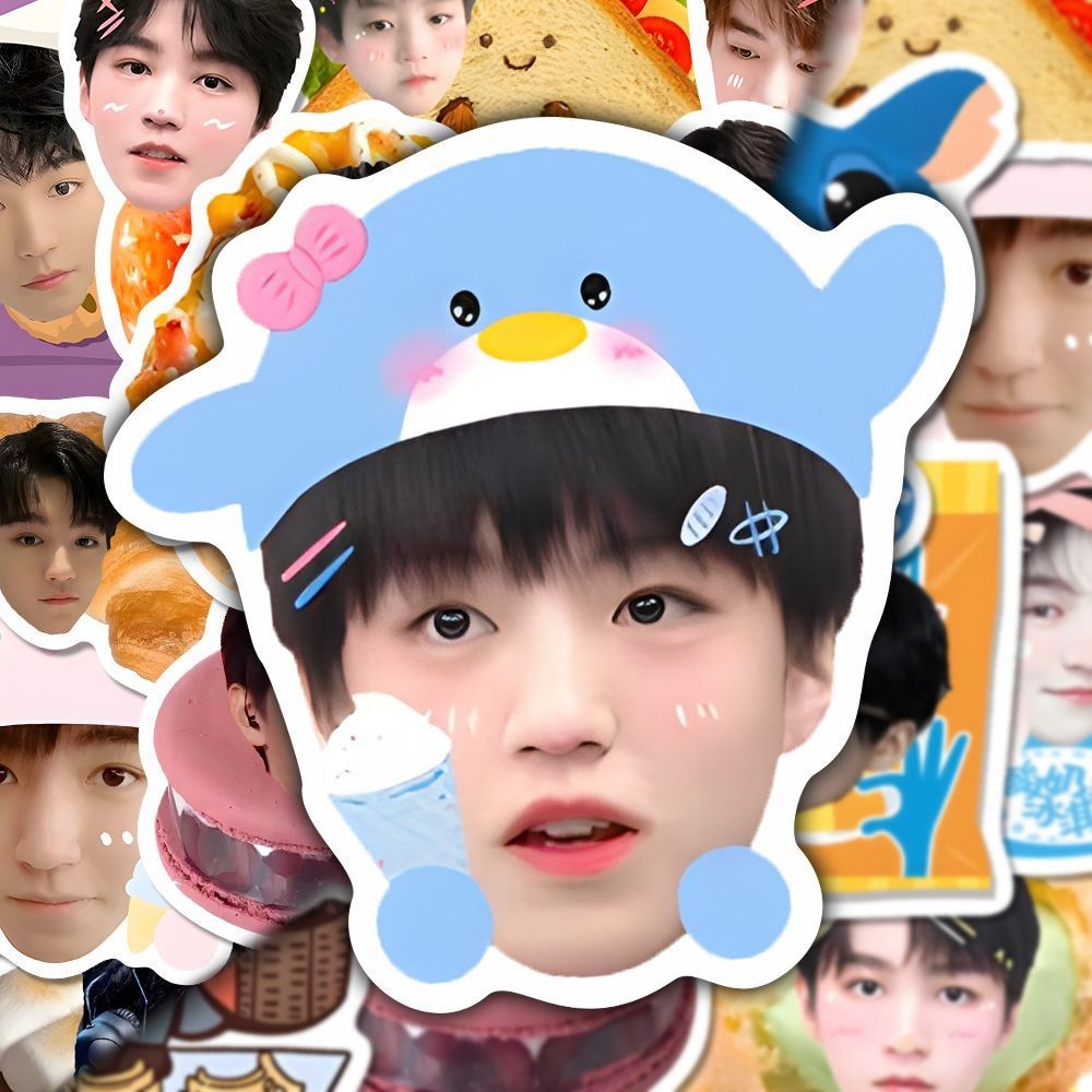 แนะนํา/คัดเลือก Wang Junkai สติ๊กเกอร์หัวใหญ่ สติ๊กเกอร์พ่อค้าดาวหล่อ สร้างสรรค์ DIY โทรศัพท์มือถือ 