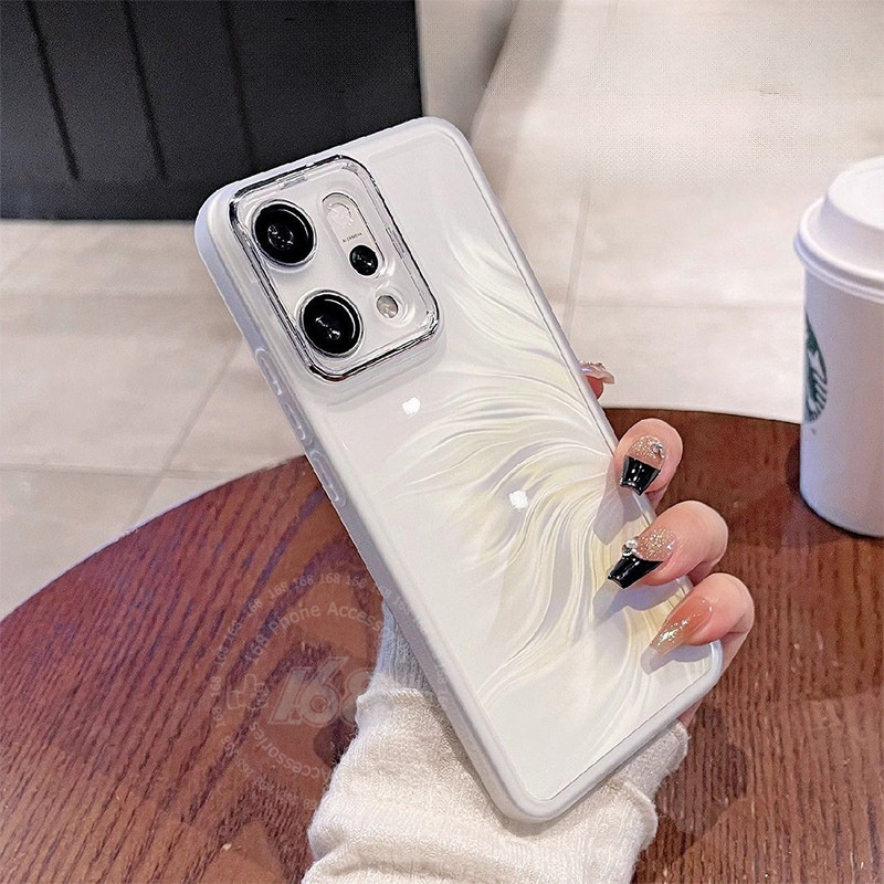 เคส OPPO Reno 14 14F 15 15F 16 16F 5G เคส OPPO Reno 14 15 16 Pro 15 Pro Max 5G Case เคสใสเยลลี่เคสกันกระแทกพร้อมฝาครอบกล้อง ฟิล์มป้องกันเลนส์ Matte soft edge เคสโทรศัพท์เรียบง่าย