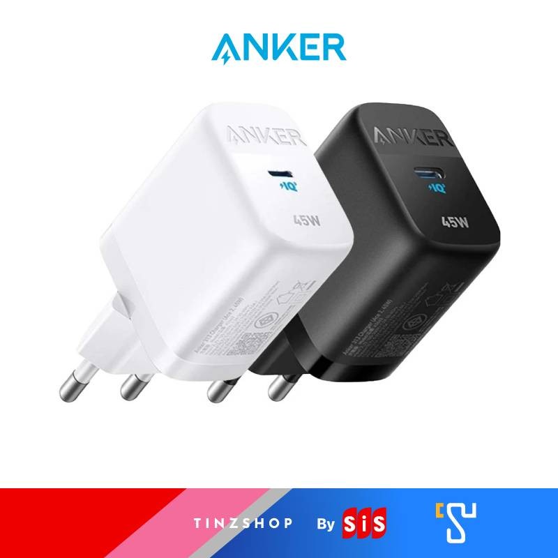 [Tinzshop]Anker 313 Charger45W PD Fast Charger อะแดปเตอร์ชาร์จUSB-C ชาร์จเร็ว45W ควบคุมอุณหภูมิอัจฉริยะ รับประกัน18เดือน