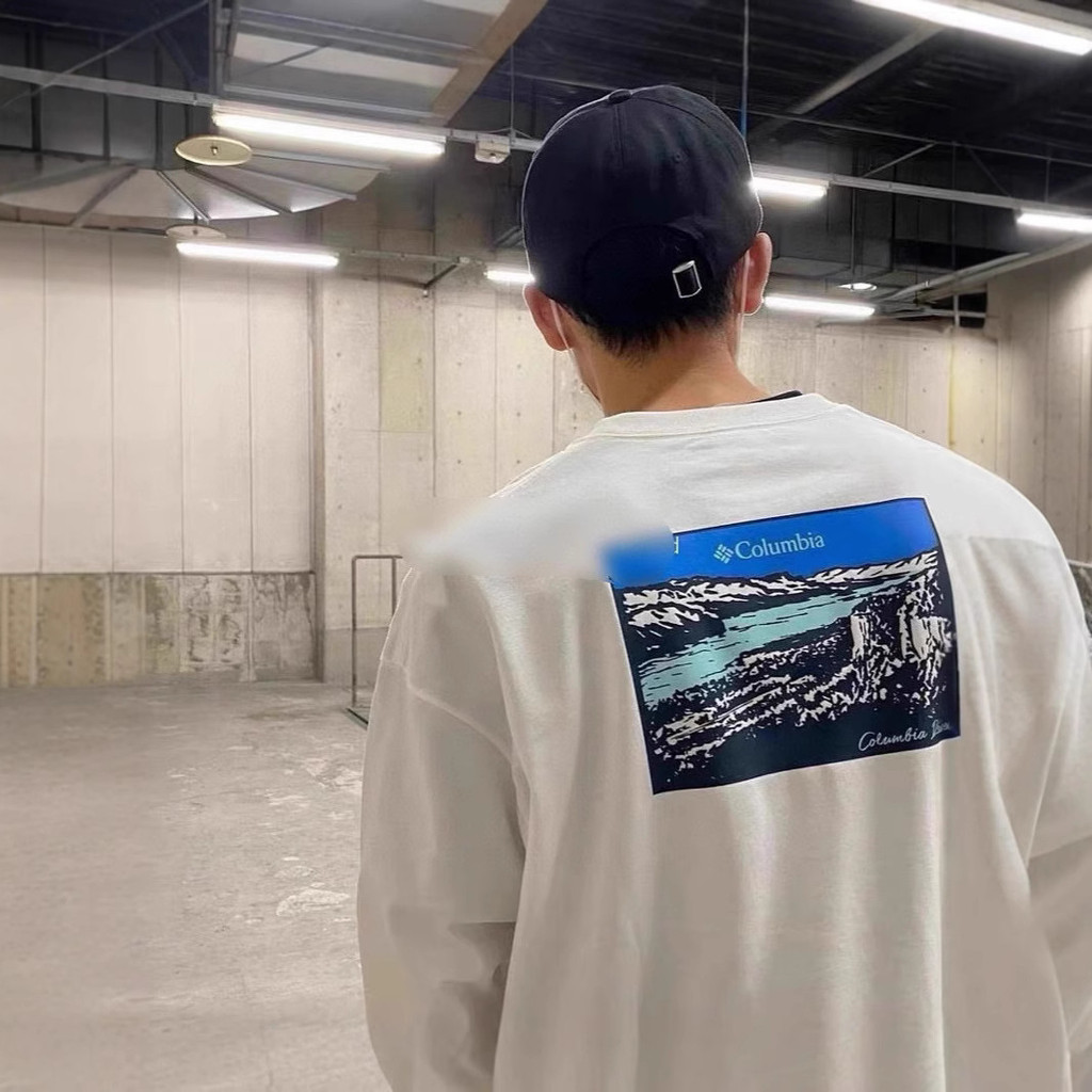 18CQ C0LUMBIA Classic Limited Edition Scenery Basic Loose Fit Versatile Short Sleeve T T-shirt Same 