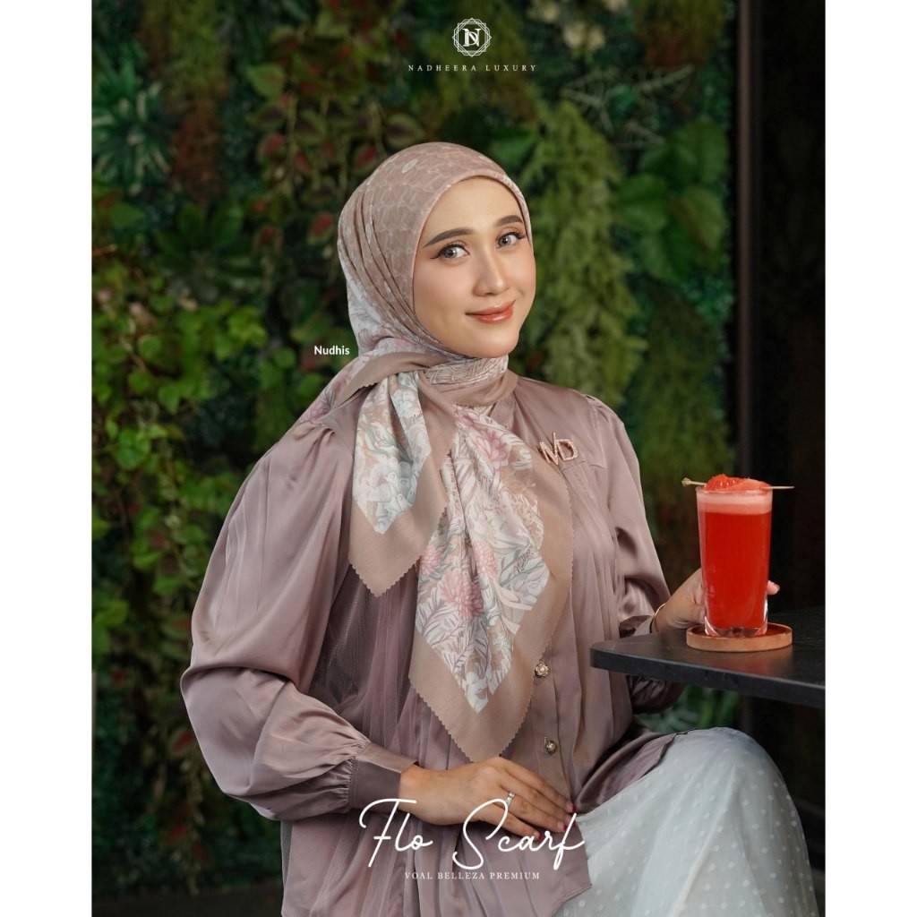 NADHEERA FLO SCARF PREMIUM ELEGANT CANIK MOTIF ใหม่ล่าสุด 2025