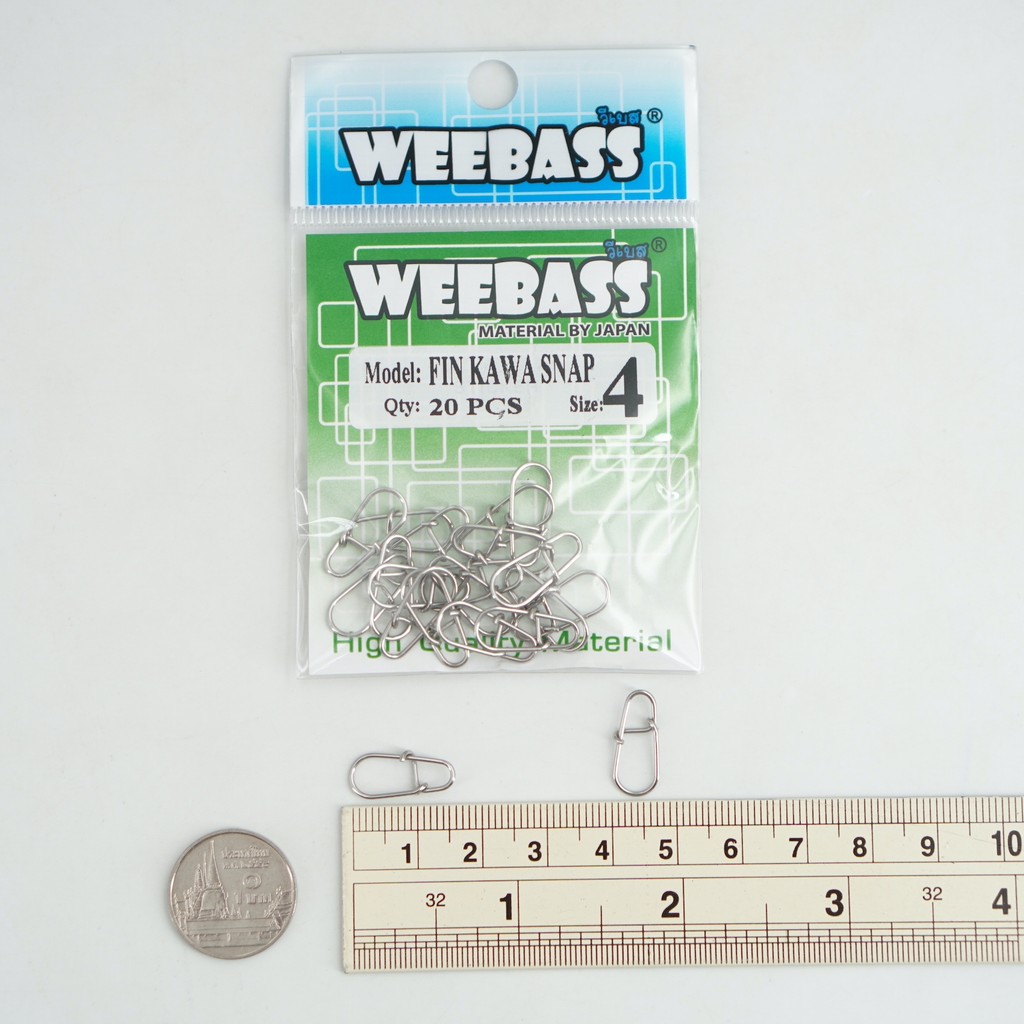 WEEBASS กิ๊บตกปลาเปล่า รุ่น FIN KAWA SNAP กิ๊บ ลูกหมุน (แบบซอง) - รูปที่ 4