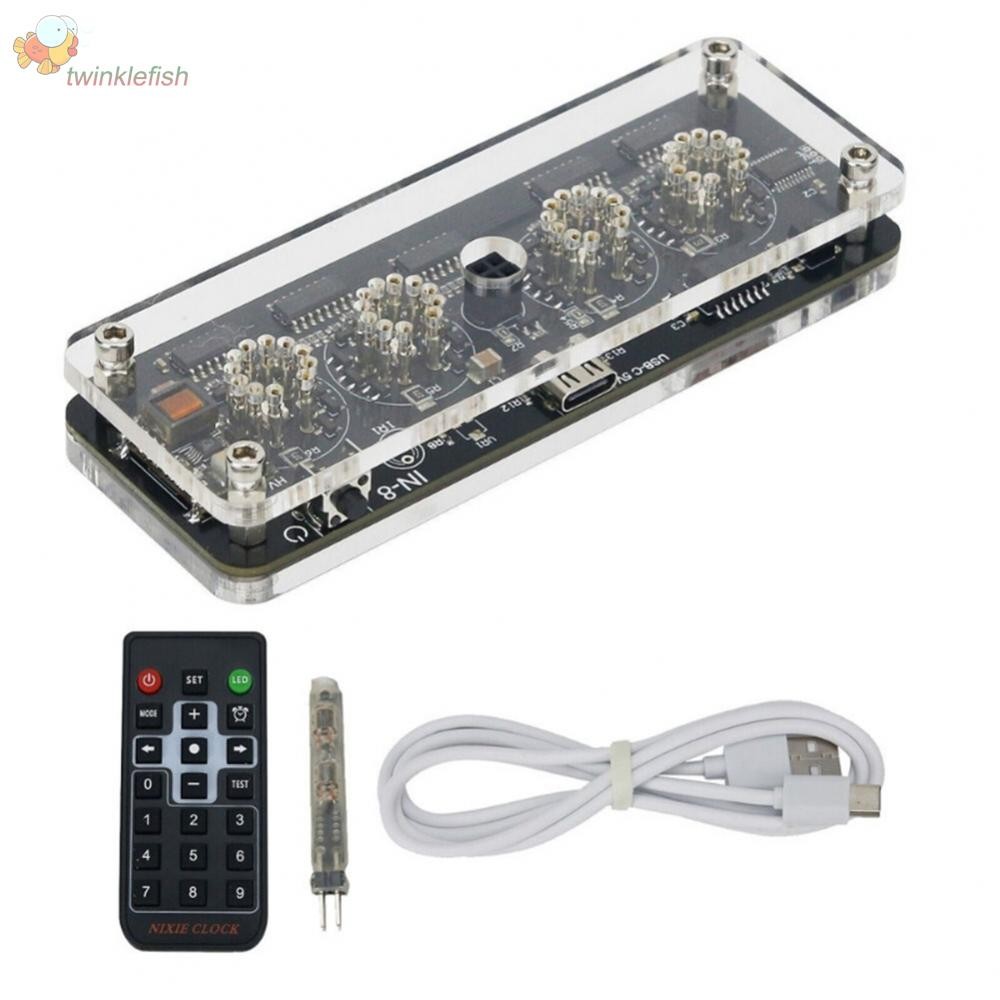 Nixie Tube - 4-Digit Nixie Tube - รีโมทคอนโทรลประมาณ 110mmx40mm Creative
