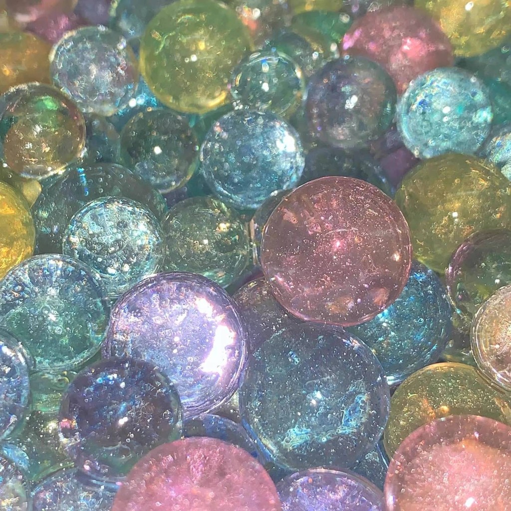 Fantasy Starry Sky Bubble Big Bead SpongeBob SquarePants สีสันกระพริบลูกปัด Big Mac Bubble ลูกปัดขนาดใหญ่ Hydroponic Crystal Mud Water Baby 25.