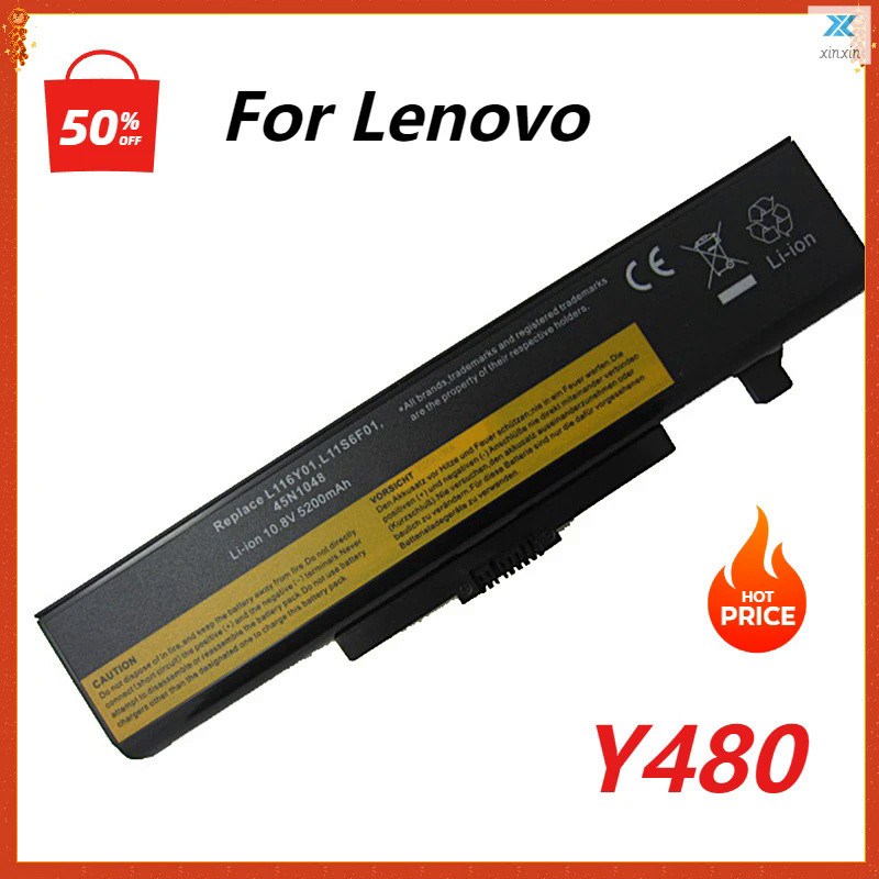 แบตเตอรี่แล็ปท็อปสำหรับ Lenovo IdeaPad G480 G400 G485 Y480 G410 G405 G510 G580 Y480 Y580 L11S6F01 Z5