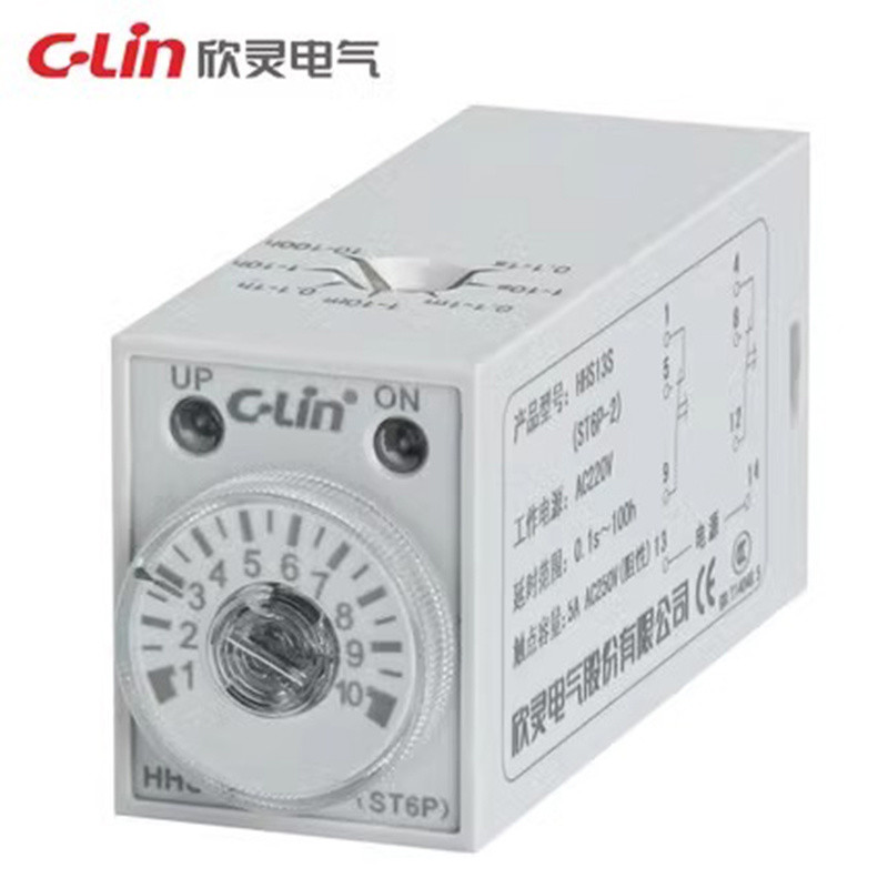 รีเลย์เวลา HHS13/ST6P-2/H3Y-2 8 Pins 1S-60M AC220V/24V