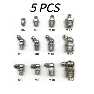 หัวอัดจารบีสแตนเลส ปลอดสนิม แบบตรง 45° 90° เกลียวมิล M6 M8 M10 (304 Stainless Steel Grease Nipple)