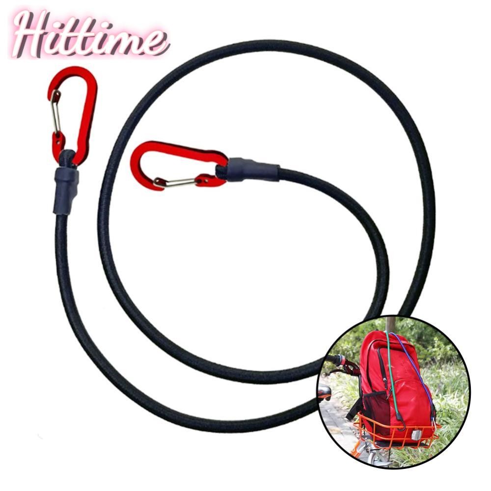 Hittime Heavy Duty Carabiner Bungee Cord Elastic Tie Strap String Hooks Kayak ขี่จักรยานกระเป๋าเดินทางบรรจุเชือกกลางแจ้ง Camping เต็นท์อุปกรณ์เสริม U6W7