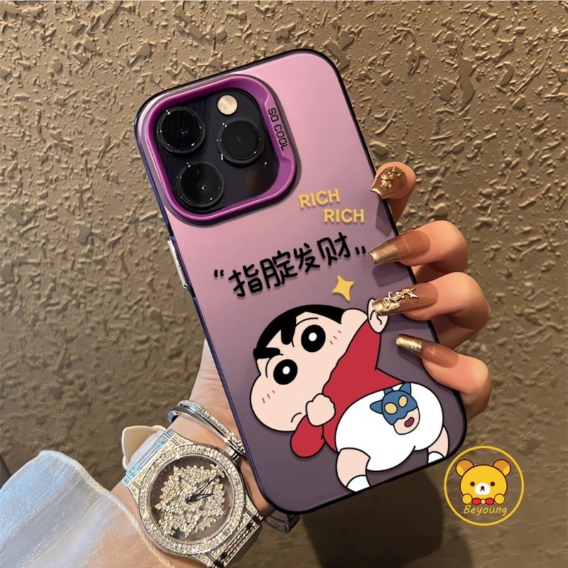 รับ Rich Crayon Shin-chan ปีใหม่สําหรับ Xiaomi Poco C65 C61 C55 C51 C50 C40 C31 X6 X5 Pro X3 NFC X2 