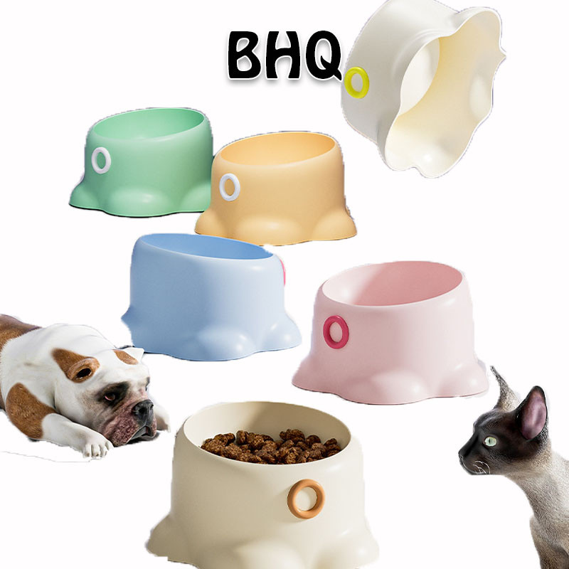 BHQ ชามสัตว์เลี้ยงแบบเอียง ที่ใส่อาหารสุนัข อุปกรณ์ให้อาหารสัตว์เลี้ยง เอียง 15 องศา