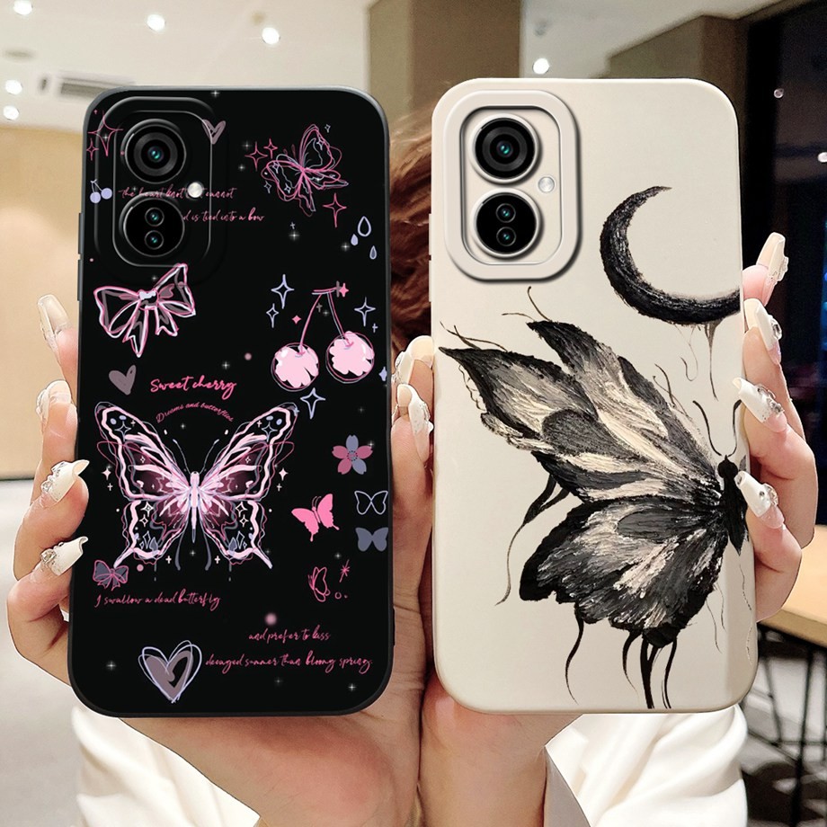 สําหรับ Tecno Spark 9T Spark 9Pro ปลอกป้องกันกล้องผีเสื้อ 2025 รูปแบบสําหรับ Tecno KH7 KH6 Bomber Sh