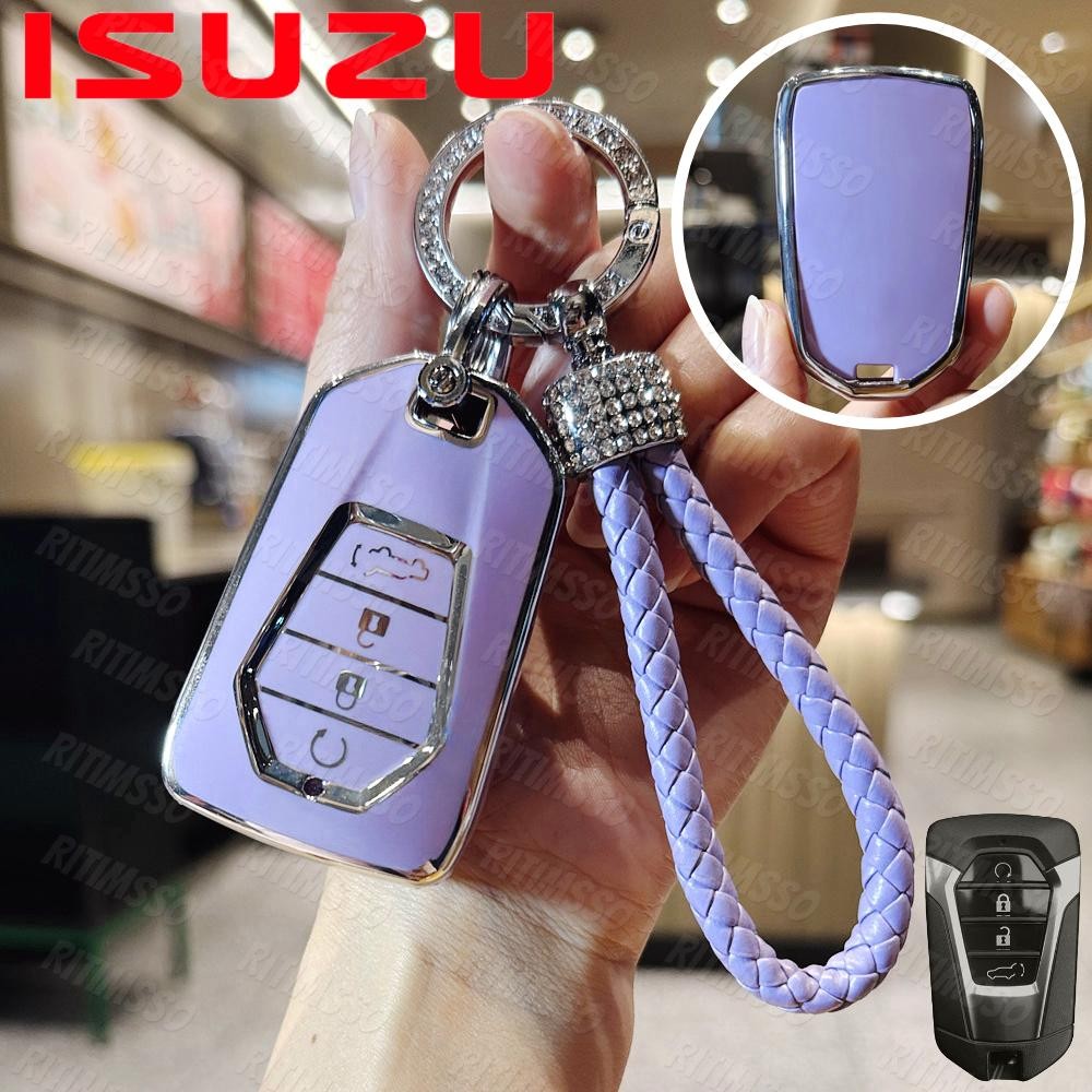 น่ารัก 4 ปุ่มกุญแจรถ, Fit สําหรับ Isuzu New MU-X X Series DMAX D-Max X-Terrain รถกระบะ 2020 2021 2022 อุปกรณ์เสริม