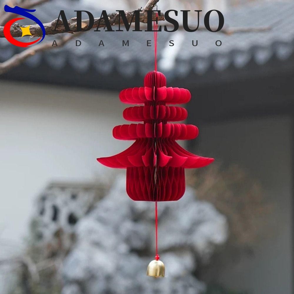 อดัมซูโอะ 2025 งูรังผึ้งตกแต่ง,พับปีใหม่แบบดั้งเดิมสีแดงรังผึ้ง,ตกแต่งปีใหม่สไตล์จีนโชคดีนํามาใช้ใหม่เทศกาลฤดูใบไม้ผลิจี้พ