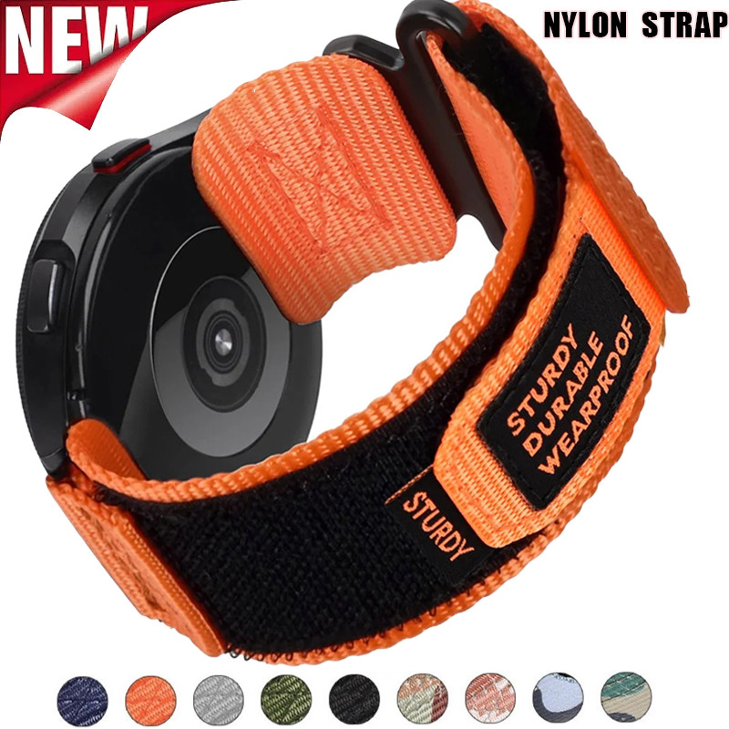 20 มม.22 มม.สายไนลอนสําหรับ Samsung Galaxy Watch 7 6 5 4 7 FE สายคล้องคอสําหรับ Xiaomi Redmi Watch 3