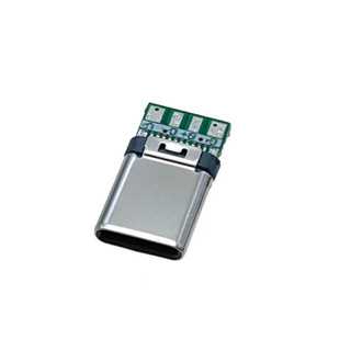 10/50 ชิ้น USB 3.1 Type-C Connector 24Pin ชายซ็อกเก็ต Receptacle อะแดปเตอร์เพื่อบัดกรีลวดและสาย 24 Pins สนับสนุน PCB Board