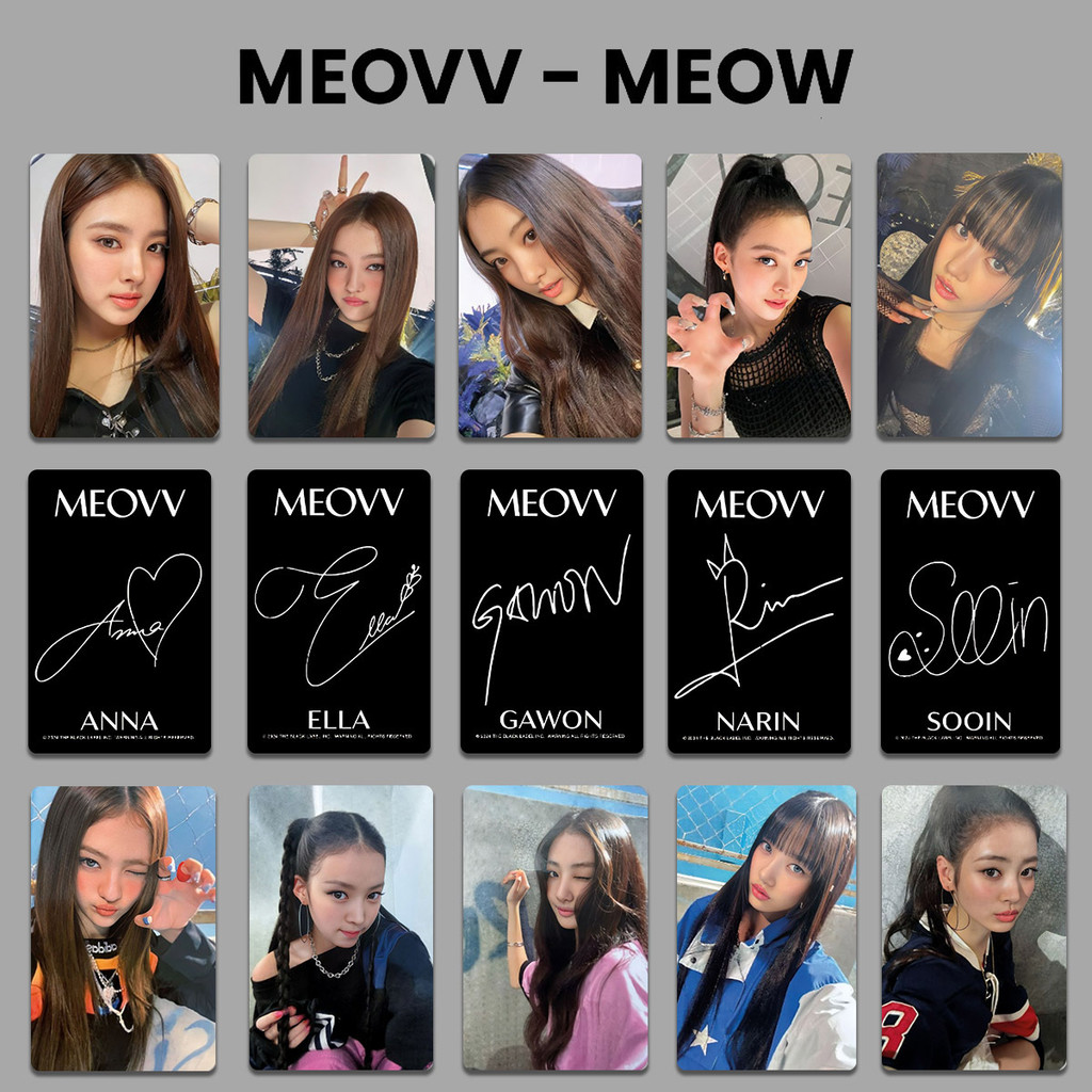 5 ชิ้น MEOVV BROADCAST Photocards MEOW NPOP PREMIUM แสดงแชมป์ Lomo การ์ด Anna Narin Gawon Sooin ELLA