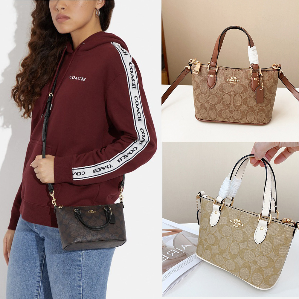 คลังสินค้าพร้อมของแท้ 100% COACHH CH468 กระเป๋าถือคลาสสิกของผู้หญิงสายตายาวตามอายุกระเป๋าสะพายไหล่ลํ