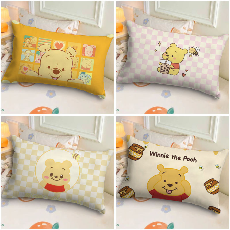 หมอนหมีพูห์น่ารักปลอกหมอนของขวัญวันเกิดสร้างสรรค์หอพักข้างเตียงบ้านห้องนอนตกแต่งหมอนเบาะเบาะเอวหมอนปิดบัง