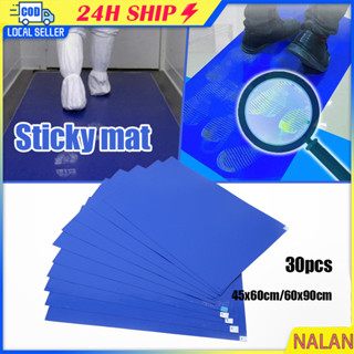 ร้านอยู่กทม.1แผ่น30ชั้น แผ่นกาวปูพื้นดักฝุ่น Sticky Mat Blue…
