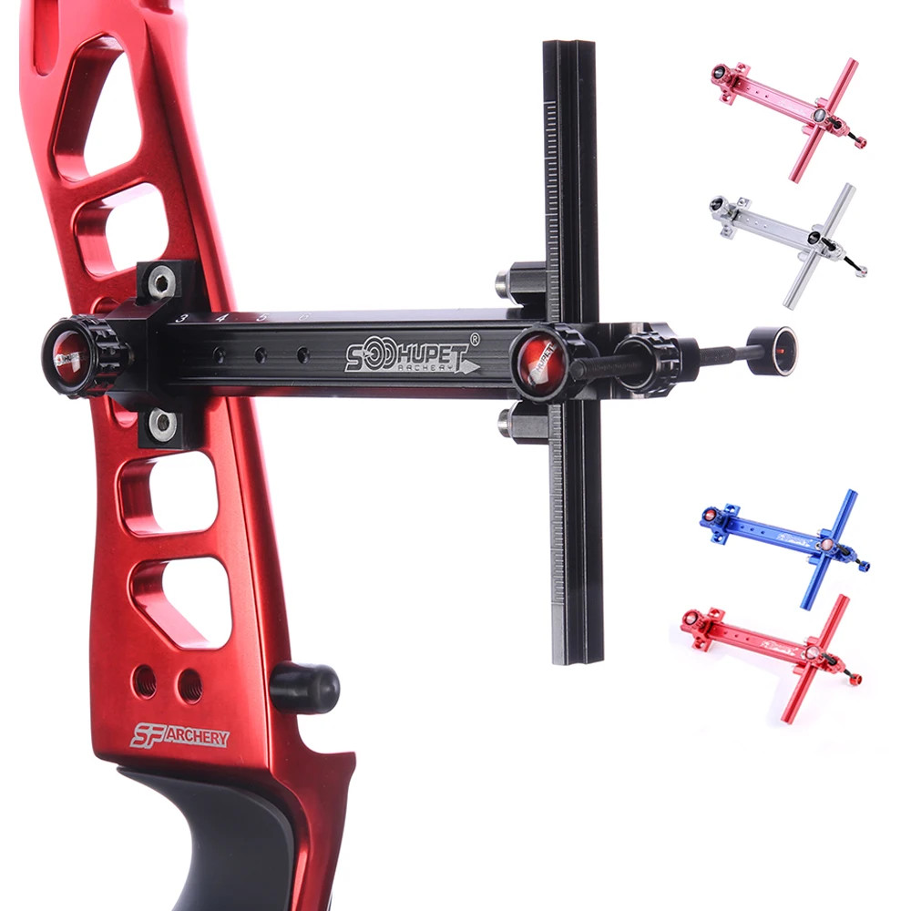6 นิ้ว Soohupet Recurve Bow Sight, อุปกรณ์เสริมอลูมิเนียม 5 สีสําหรับ Chioce