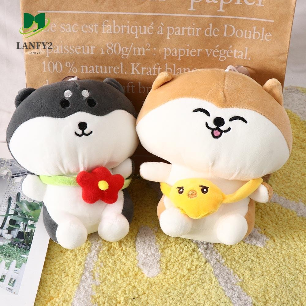 Alanfy Husky สุนัขของเล่นตุ๊กตาตกแต่งบ้านการ์ตูนสัตว์มาพร้อมกับของเล่นจําลอง Husky Plushie ปัจจุบันข