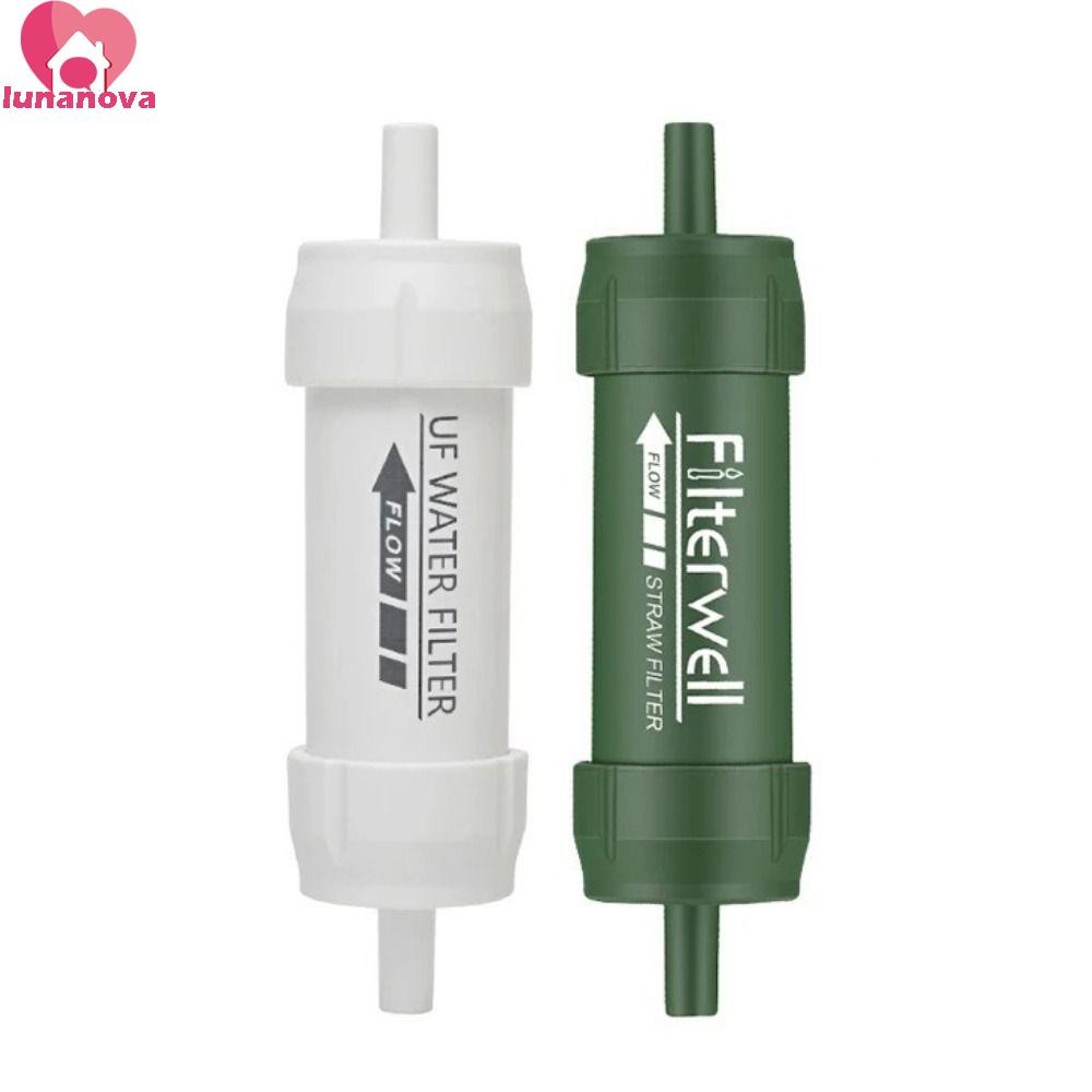 Lunanova Mini Water Filter Straw, Mini Purifier Purification Water Filter, เครื่องมือกลางแจ้งฟางดื่มโดยตรง TUP กรองน้ําดื่มฟาง Camping