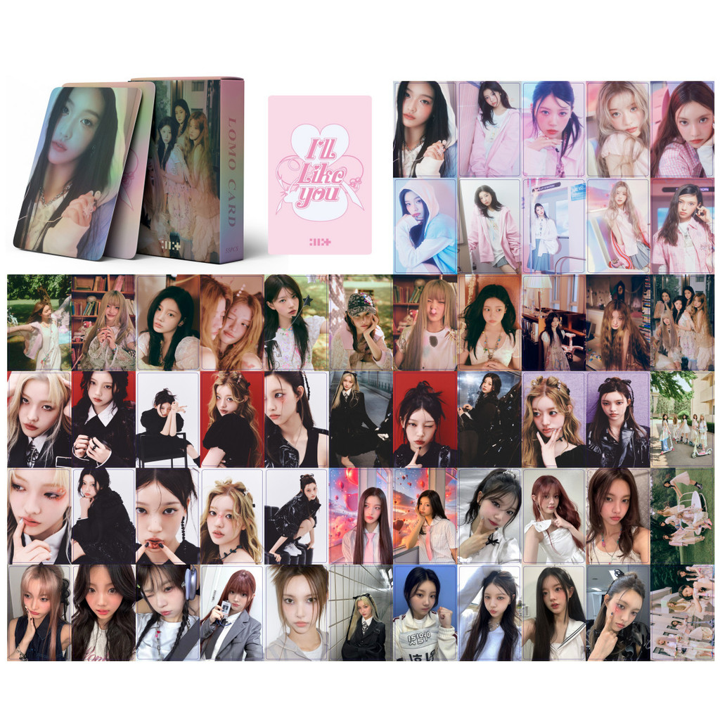 [55 ชิ้น] แพ็คโฮโลแกรม Photocard Illit Ill Like You อัลบั้ม Lomo Card Photo Card Kpop Lomocard Kpope