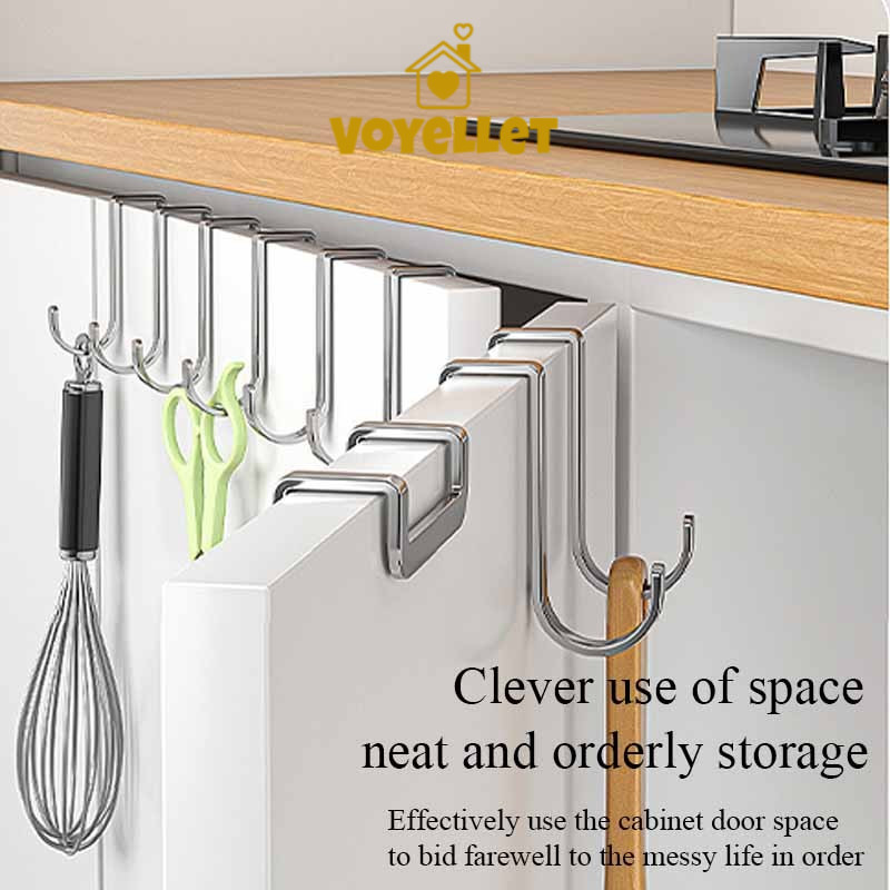 🌈ตะขอสแตนเลส ตะขอแขวนประตู ตู้ครัว ไม่ต้องเจาะผนัง🌈 - รูปที่ 6