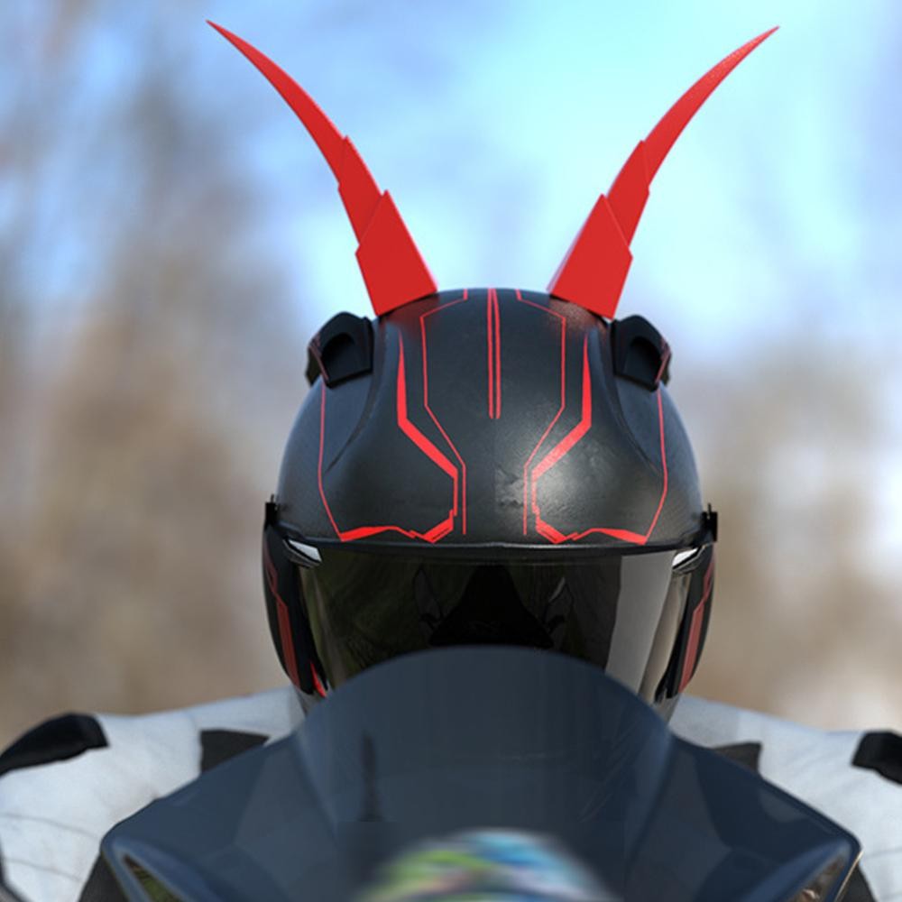 FYY หมวกกันน็อคมอเตอร์ไซค์ Devil Horns Long Bull Horn ไฟฟ้าด้านหน้าด้านหลังกันชนอุปกรณ์เสริมจักรยานจักรยานหมวกกันน็อกตกแต่ง - รูปที่ 3