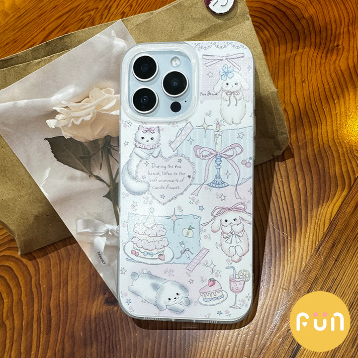 น่ารักเค้ก Bowknot Cat Bunny สุนัขโทรศัพท์มือถือสําหรับ iPhone 16 15 Plus 14 13 12 Pro Max 11 11Promax Anti-scratch IMD โทรศัพท์มือถือปกหลัง Shell ราคา ถูกที่สุด ดีลบีเคเค แกลเลอรีภาพที่ 5