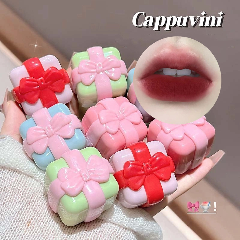 CAPPUVINI กล่องของขวัญเซอร์ไพรส์ Lip and Cheek Balm Matt Blush ลิปสติกกันน้ําติดทนนาน Lip Mud