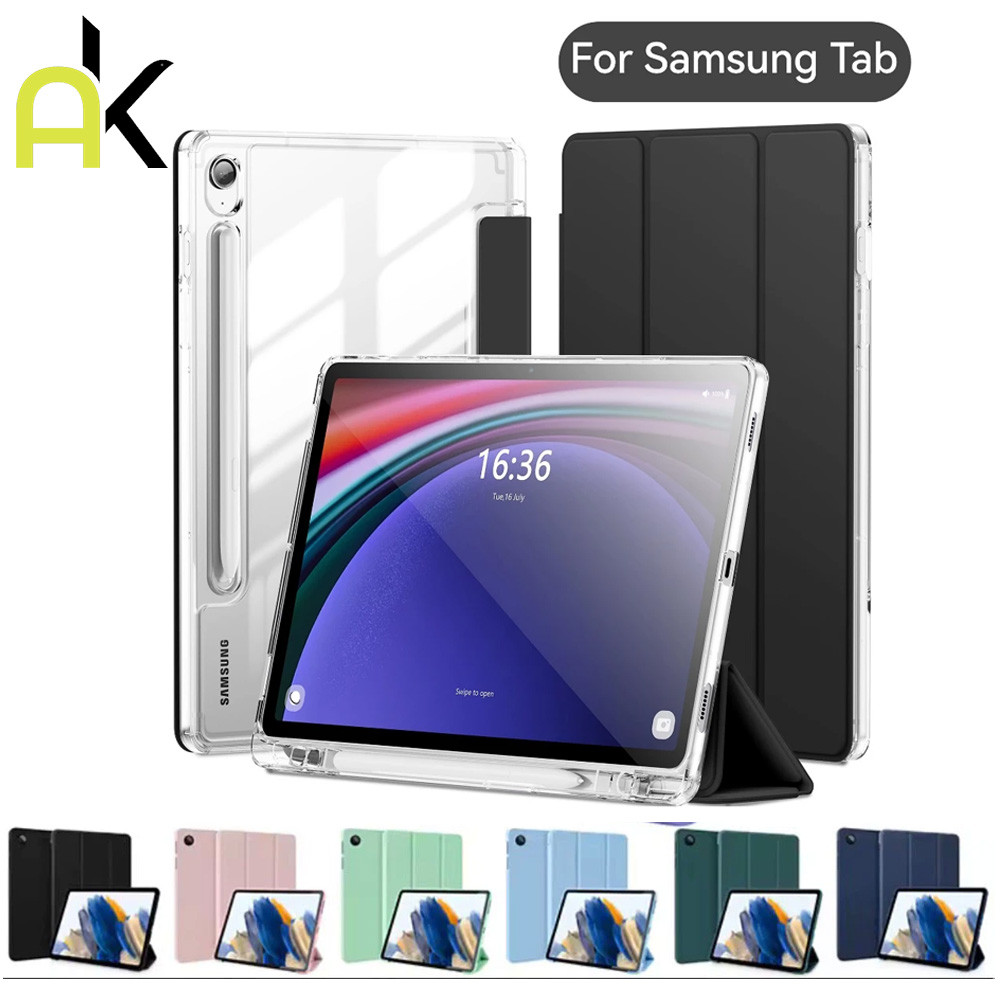 เคสฝาพับ เคส Samsung Tab S6 Lite/Tab S7 S8/S9 FE/S9FE/Tab A7 Lite/Tab A9 Plus A8 10.5 มีช่องใส่ปากกา เคสกันกระแทก