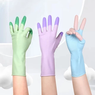【คุณภาพสูง】ถุงมือล้างจาน งานบ้าน ห้องครัว ถุงมือล้างจานยางไนไตรล์ทนทาน สำหรับล้างจานและเสื้อผ้า G3430