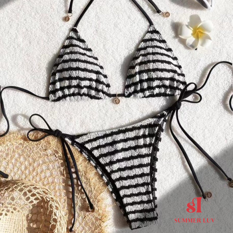 [SUMMER LUV] ชุดว่ายน้ำบิกินี่เซ็กซี่แบบยุโรปและอเมริกัน สองชิ้น