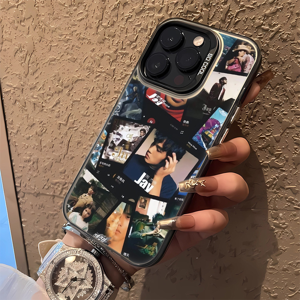 3 in1 Jay Chou สําหรับ OPPO K12X K9S K12 K12S K13 Turbo เคสโทรศัพท์ปลอก Matte Silver IMD Hard Anti-d