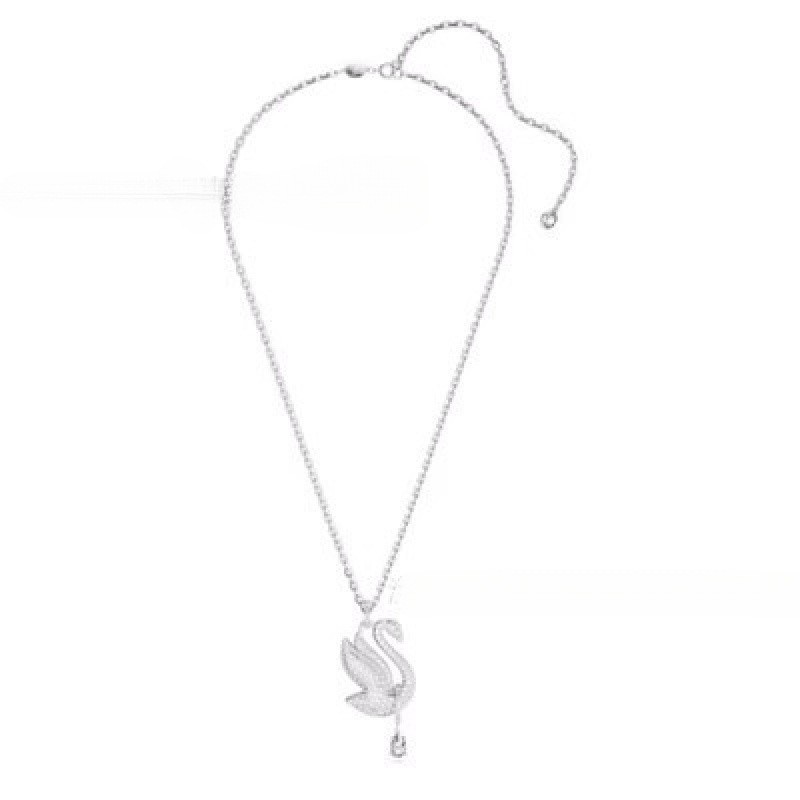 ยิงจริง❤ Retro Swarovski Swan สร้อยคอหรูหรา Niche ฤดูร้อนปีใหม่ของขวัญวันเกิดหญิงสําหรับแฟน Daigou ผ