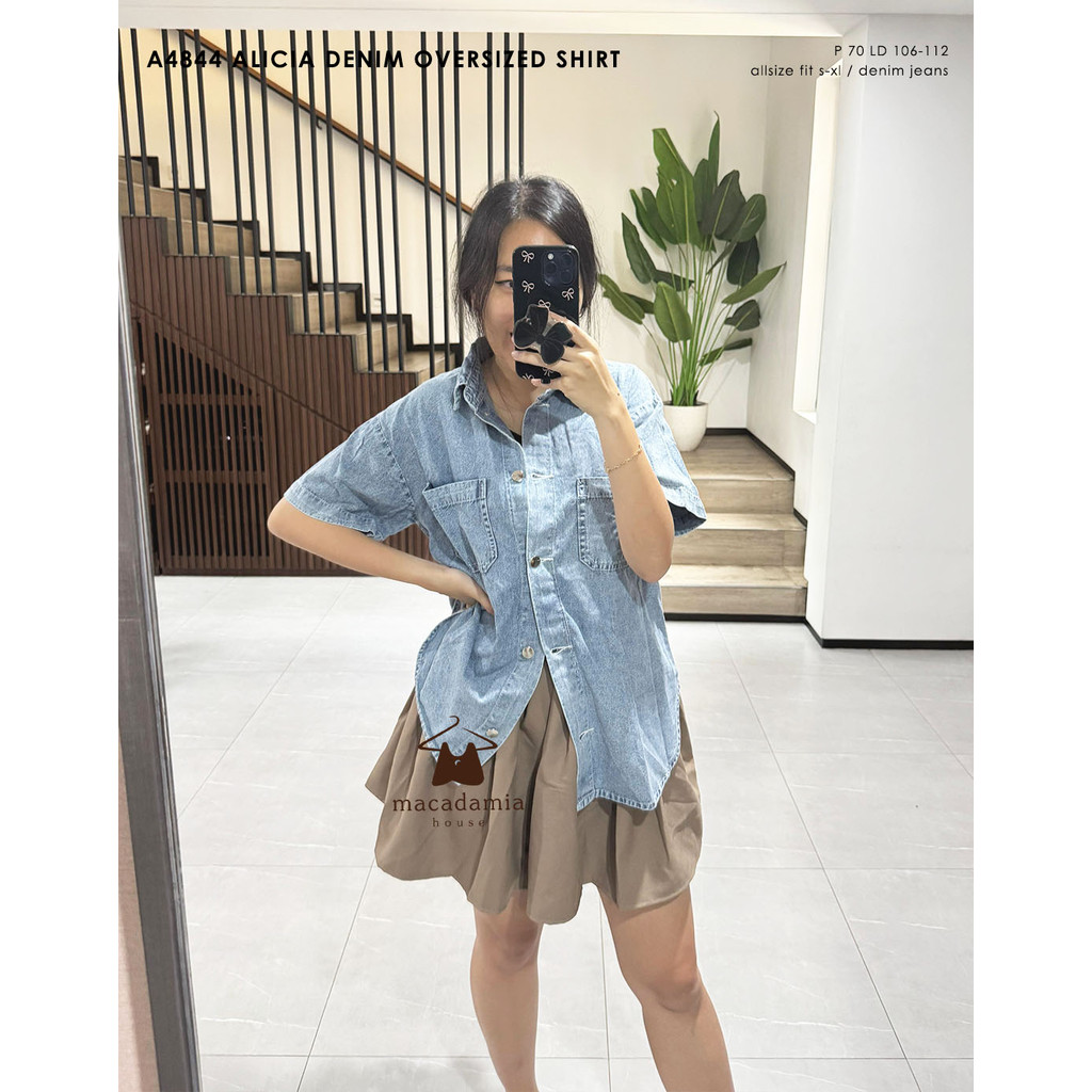 Macadamia House - A4844 Alicia Denim เสื้อโอเวอร์ไซส์