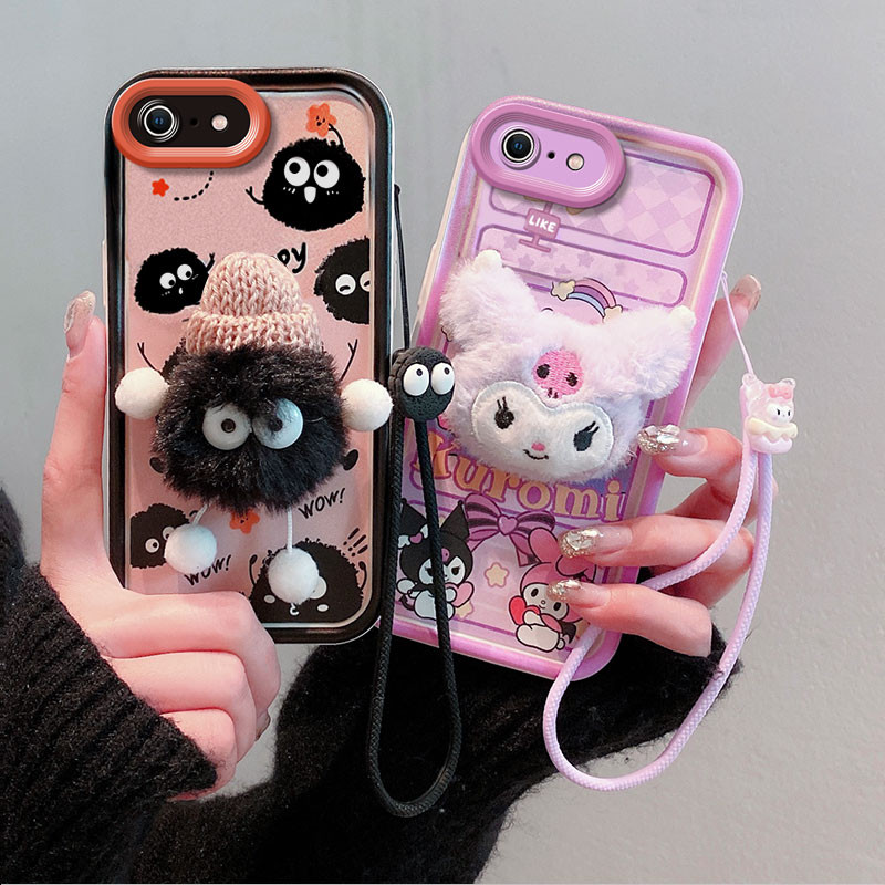 Iphone 7 case iphone 8 se 2020 case เคสโทรศัพท์ตุ๊กตาผ้ากํามะหยี่สําหรับ