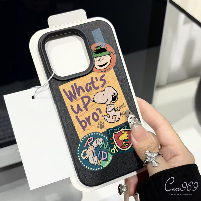 เคสไอโฟน 11 16 สำหรับ IPhone 15 14 16 12 13 Pro Max 7Plus X XS XR Max 7 8 14 16 15 Plus SE การ์ตูนน่ารัก สนูปปี้กราฟฟิตี