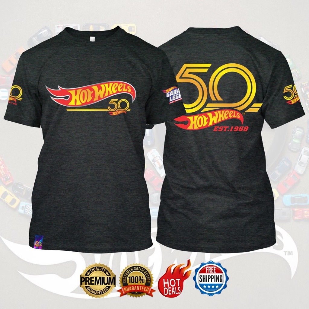 H0tWheel Legends 50th Anniversary Tour เสื้อยืด Special Edition มีจําหน่ายขนาดใหญ่ 4XL 5XL โดย Darkp