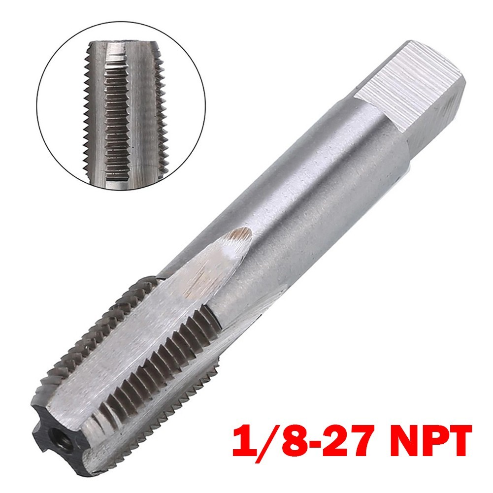 [bestshe] 1/8- 27 NPT HSS Taper Pipe Tap เครื่องมือซ่อมแซมต๊าปเกลียวเหล็กความเร็วสูงมาตรฐาน