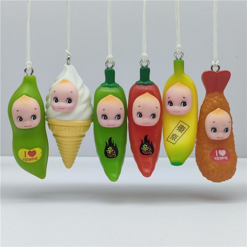 [Happy Sea] เวอร์ชั่นญี่ปุ่นสินค้าจํานวนมากอาหารญี่ปุ่น KEWPIE KEWPIE ตุ๊กตาน่ารักการ์ตูนจี้ยางนุ่ม