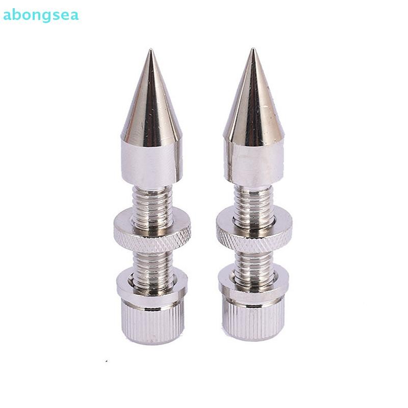 Abongsea 1 ชุด M8*60 มม.ลําโพง Spike การแยกเครื่องขยายเสียงขาตั้งกันกระแทกฟุต + ฐาน Pad Nice