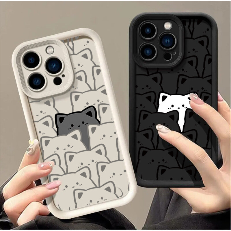 แมวน่ารักเคสโทรศัพท์สําหรับvivo V29 V30 V30E V23E V40 Lite V25 V23E Y85 V25 Y02S V27 V27E V23 V20 PRO Y17S V15 PRO Y19S Y7Sปลอกซิลิโคนนุ่มTPU