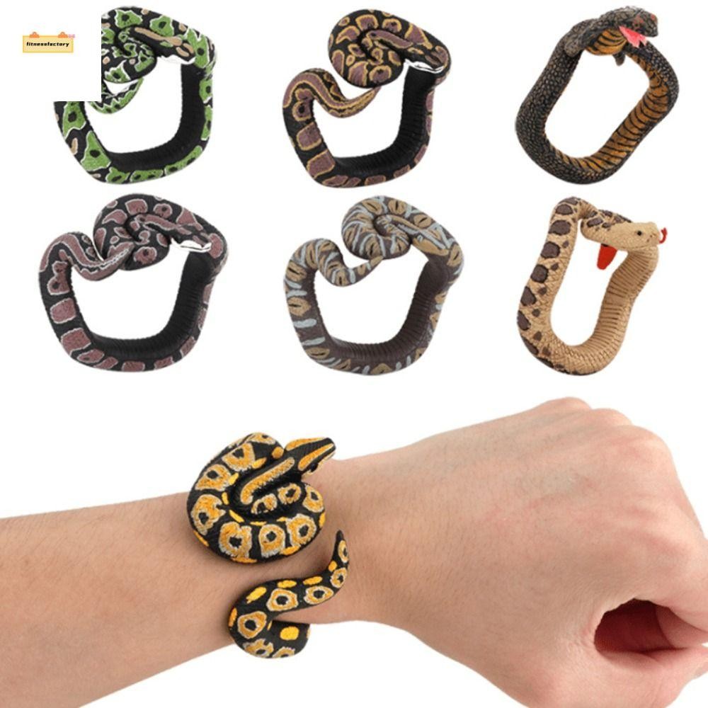 Fitnessfactory สร้อยข้อมืองู Cobra สัตว์รุ่นตลก Python Creative สนุก Prank งู Tricky ของเล่น