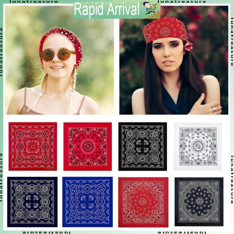 Floral Bandana Head Scarf Hip Hop Halloween Turbans Head Scarf for Rapper