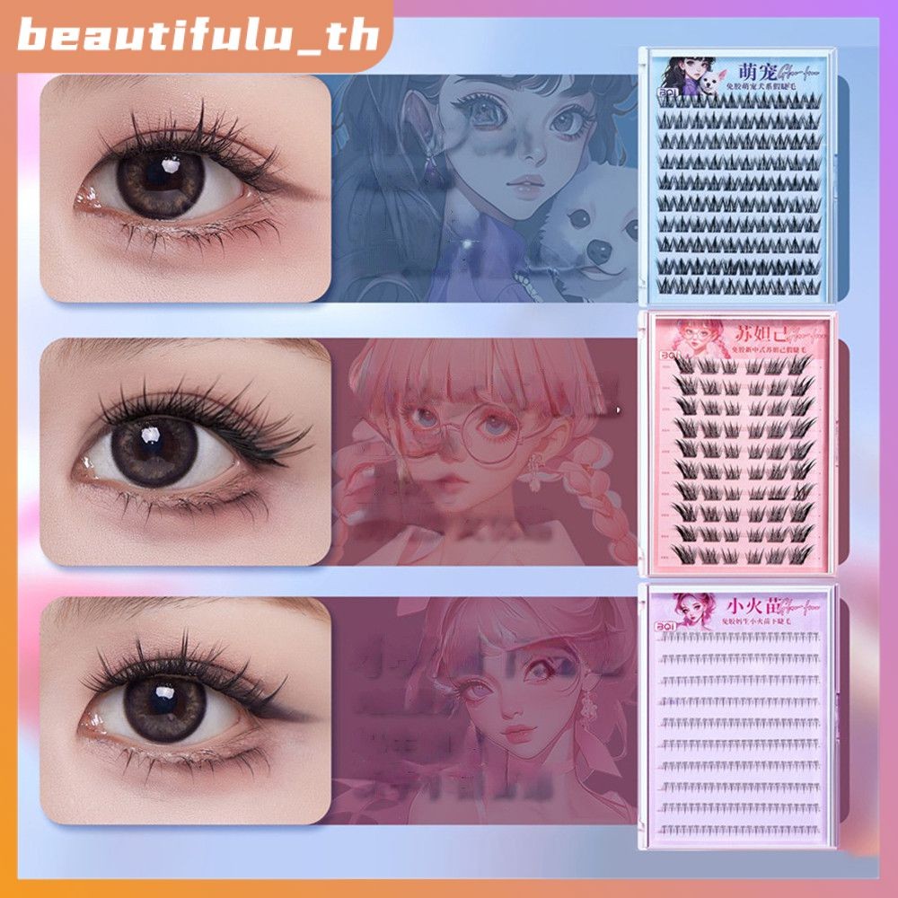 Natural False Eyelashes Suitable For Different Eye Shapes Eye Makeup Innovative Glue-free False Eyelashes Safe Application Beauty Makeup Light Curled Eyelashes Beautifulu_th