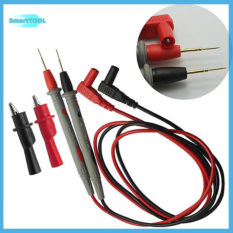 Utzn> 2 ชิ้น/เซ็ตเข็มซิลิโคนลวด gold-plate Tip Probe ทดสอบตะกั่ว Pin Universal Digital Multimeter Tester Lead Probe ลวดปากกาสายใหม่